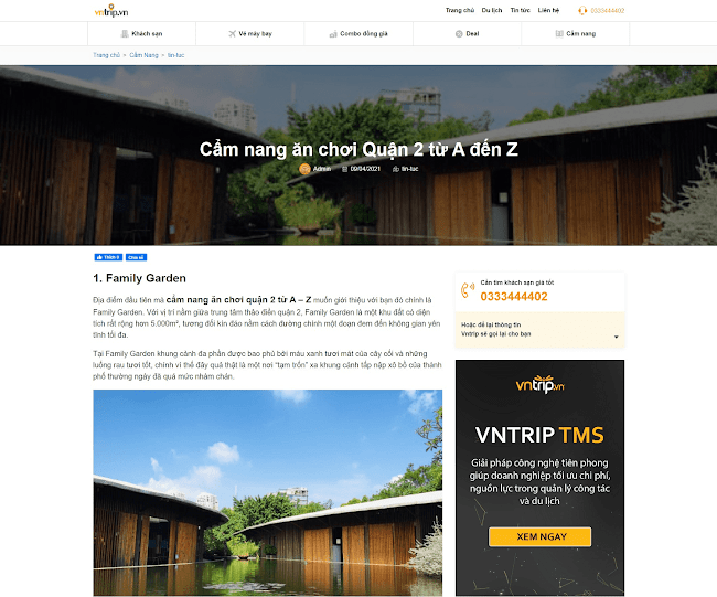 Giao diện web tin tức du lịch đẹp, chuẩn seo, dễ sử dụng